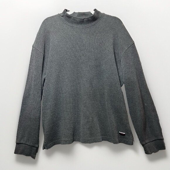 Glacier Gear Outdoor Other - Glacier‎ Gear Outdoor Mock Neck Waffle Knit Long Sleeve Top Gray Size L